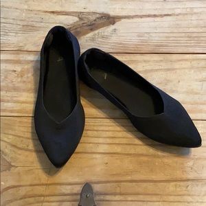 MIA soft knit black slip on flats